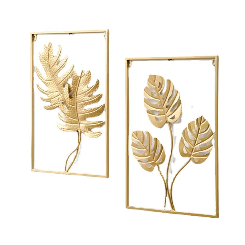 Nordic non-perforated metal wall decor