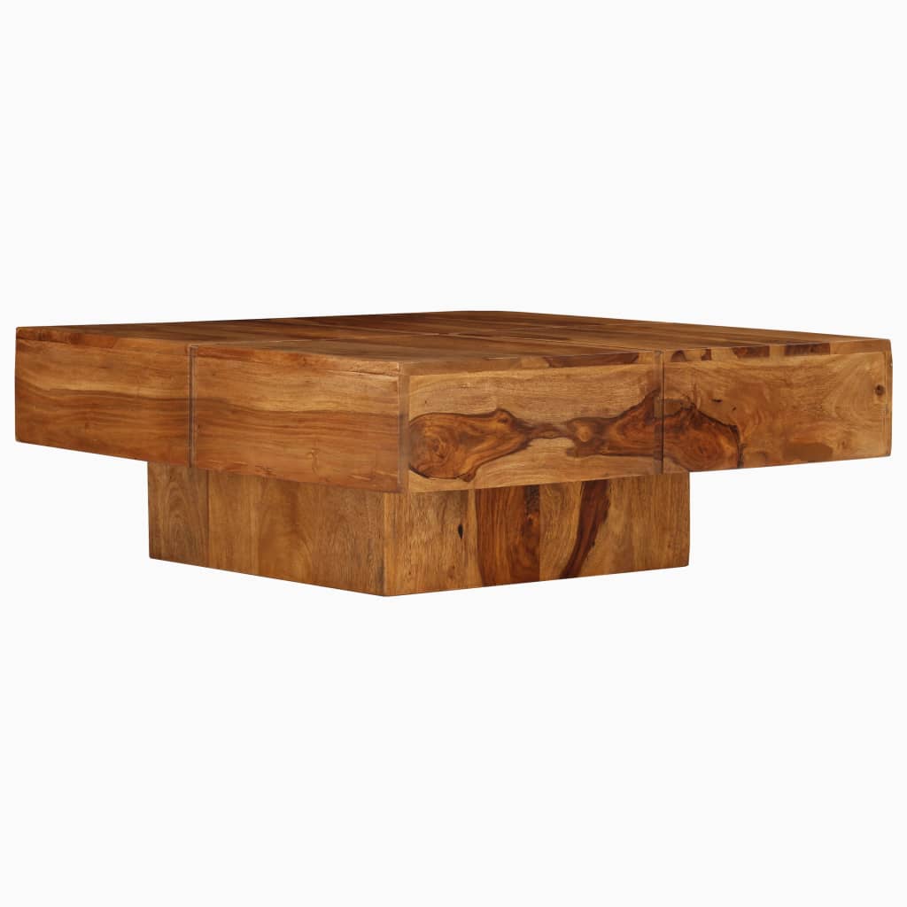 vidaXL Coffee Table 31.5"x31.5"x11.8" Solid Wood Acacia-1