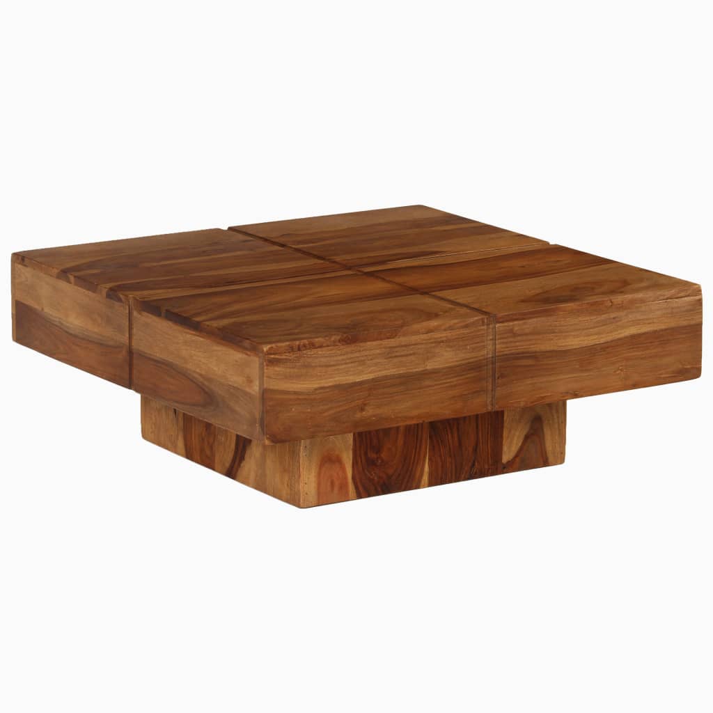 vidaXL Coffee Table 31.5"x31.5"x11.8" Solid Wood Acacia-5