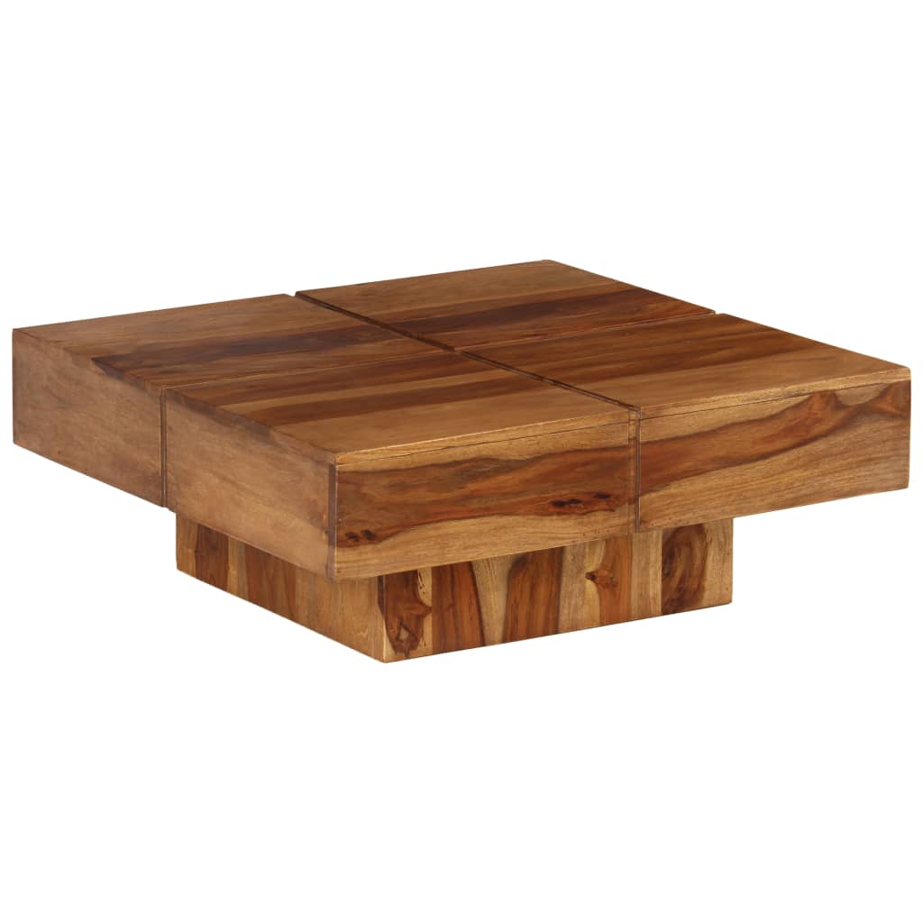 vidaXL Coffee Table 31.5"x31.5"x11.8" Solid Wood Acacia-6